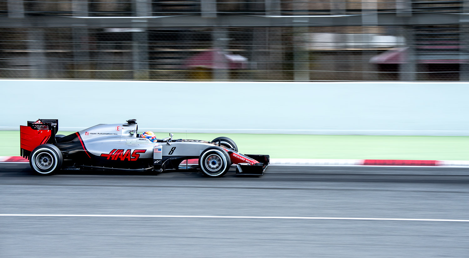 Romain Grosjean - Haas, Winter Testing, Circuit de Catalunya, 2016