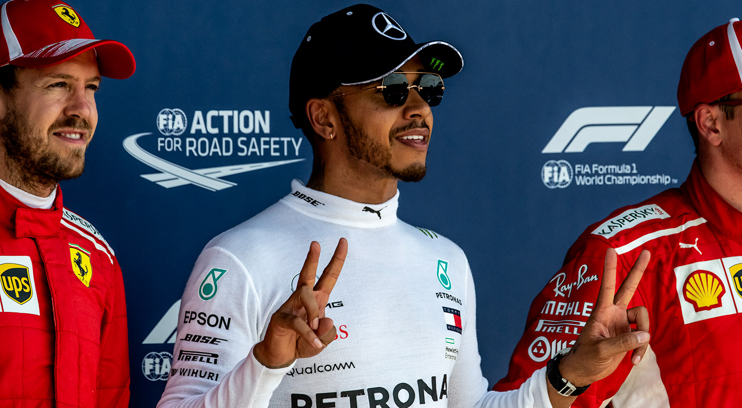 Vettel, Hamilton & Räikkönen, Silverstone,  2018