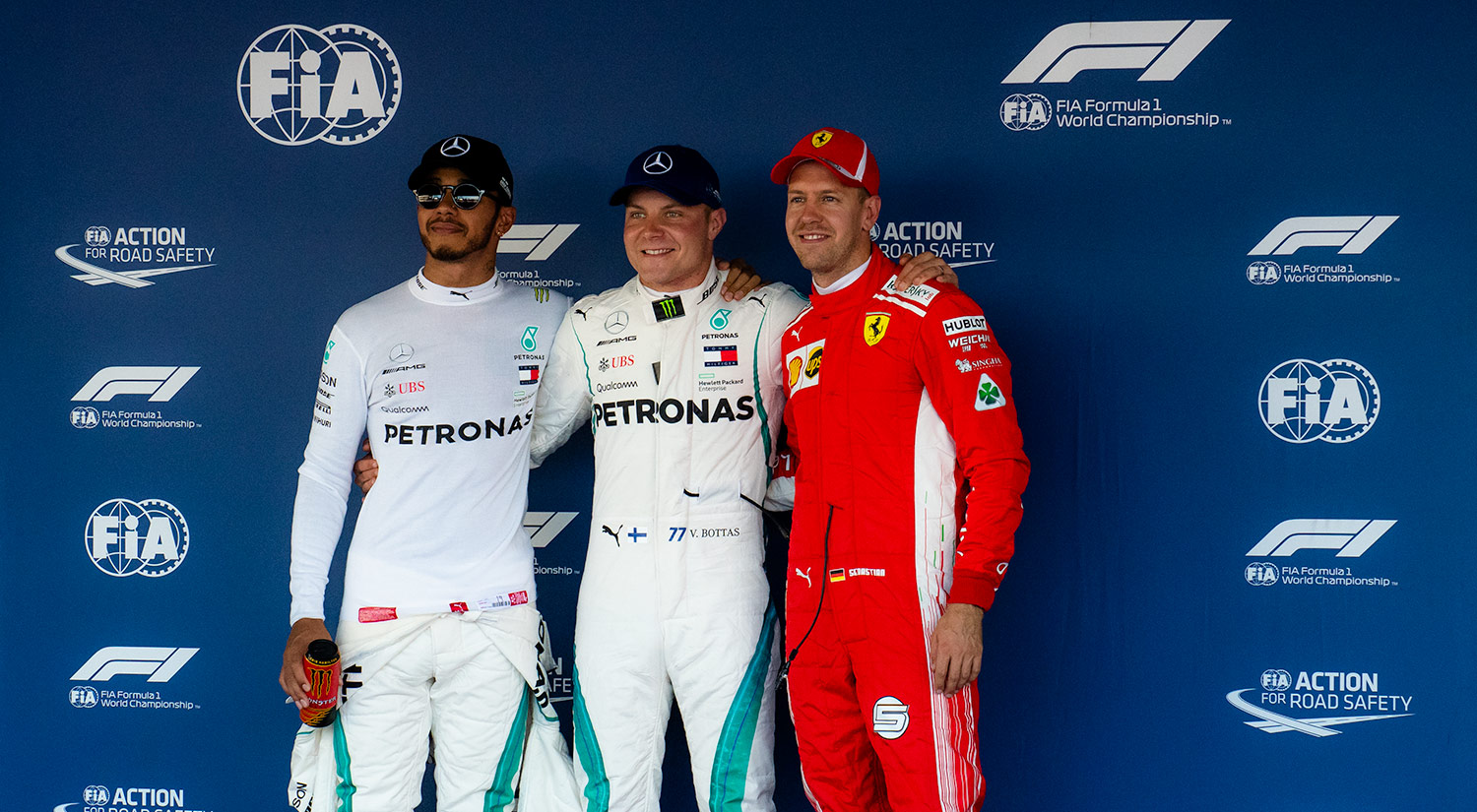 Lewis Hamilton, Valtteri Bottas & Sebastian Vettel, Sochi,  2018