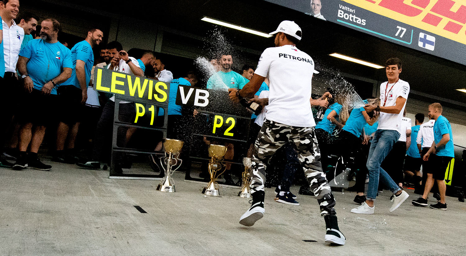 Lewis Hamilton & George Russel - Mercedes, Sochi,  2018